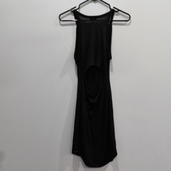 ARITZIA Wilfred Free Yasmin Black Bodycon Cut-out Tank Dress Size XXS - Picture 5 of 9